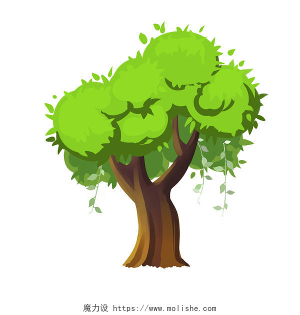 植树节植物卡通大树png素材植树节植树环保